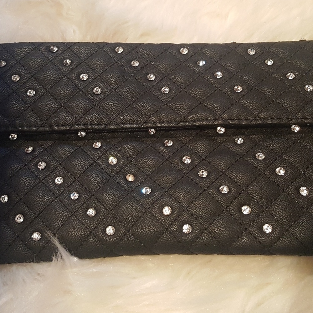 Quilted Rhinestone Clutch - Picture 2 of 6