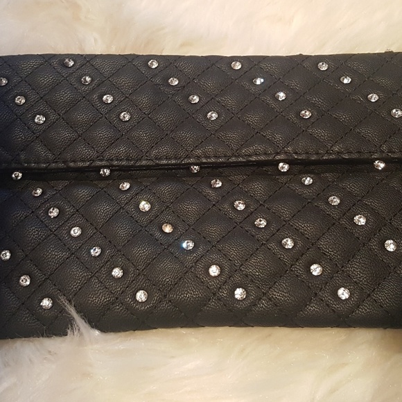 Quilted Rhinestone Clutch - Picture 2 of 6