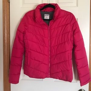 Old Navy ODW Puffa Jack Fuchsia Island Jacket