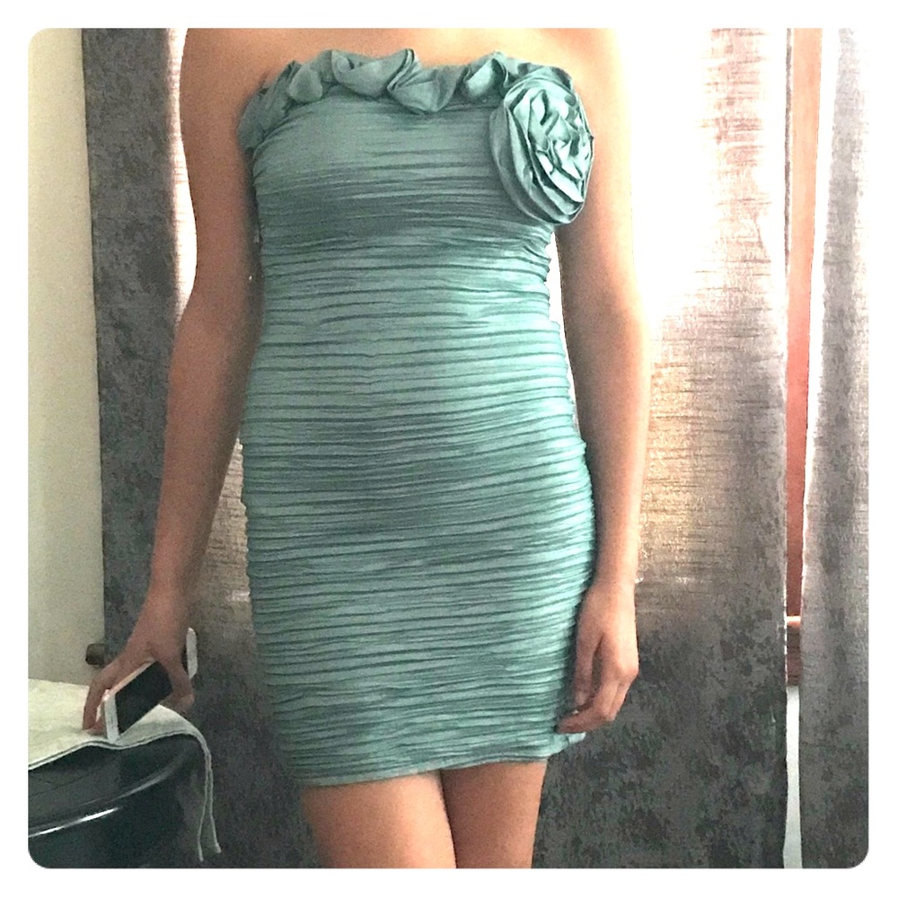 Pewter blue party dress