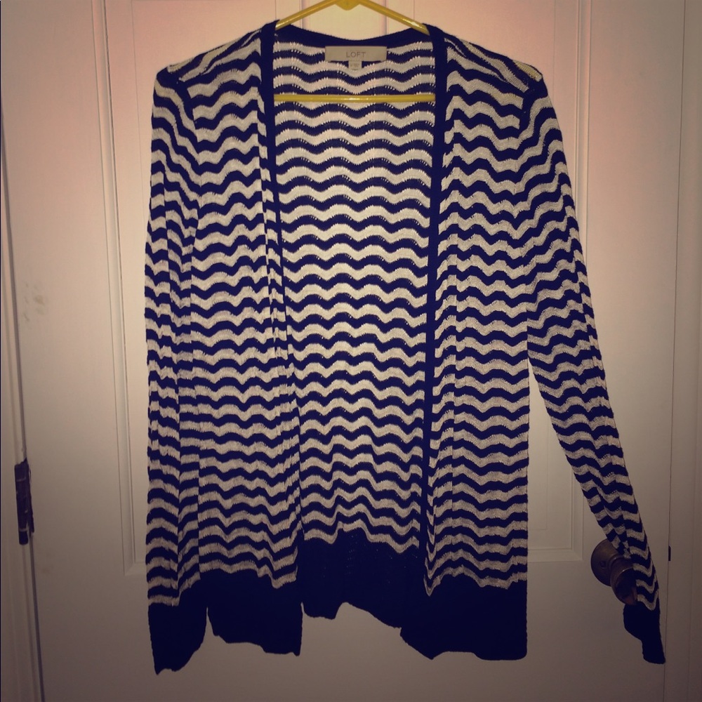Black & White Striped Cardigan