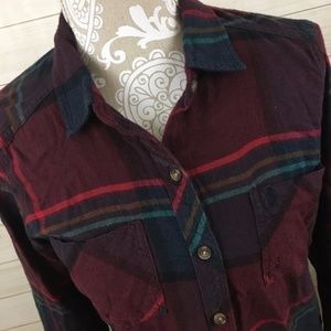 Abercrombie & Fitch Maroon Plaid Flannel