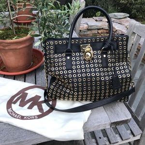 Michael Kors large grommet Hamilton tote