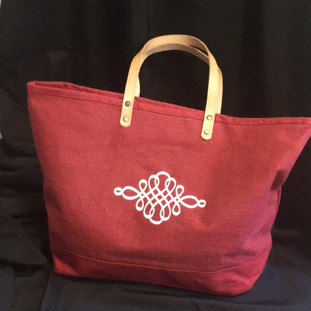 Ballard large red woven tote!