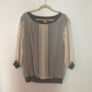 Anthro Layered Silk and Cashmere Blend Sweater