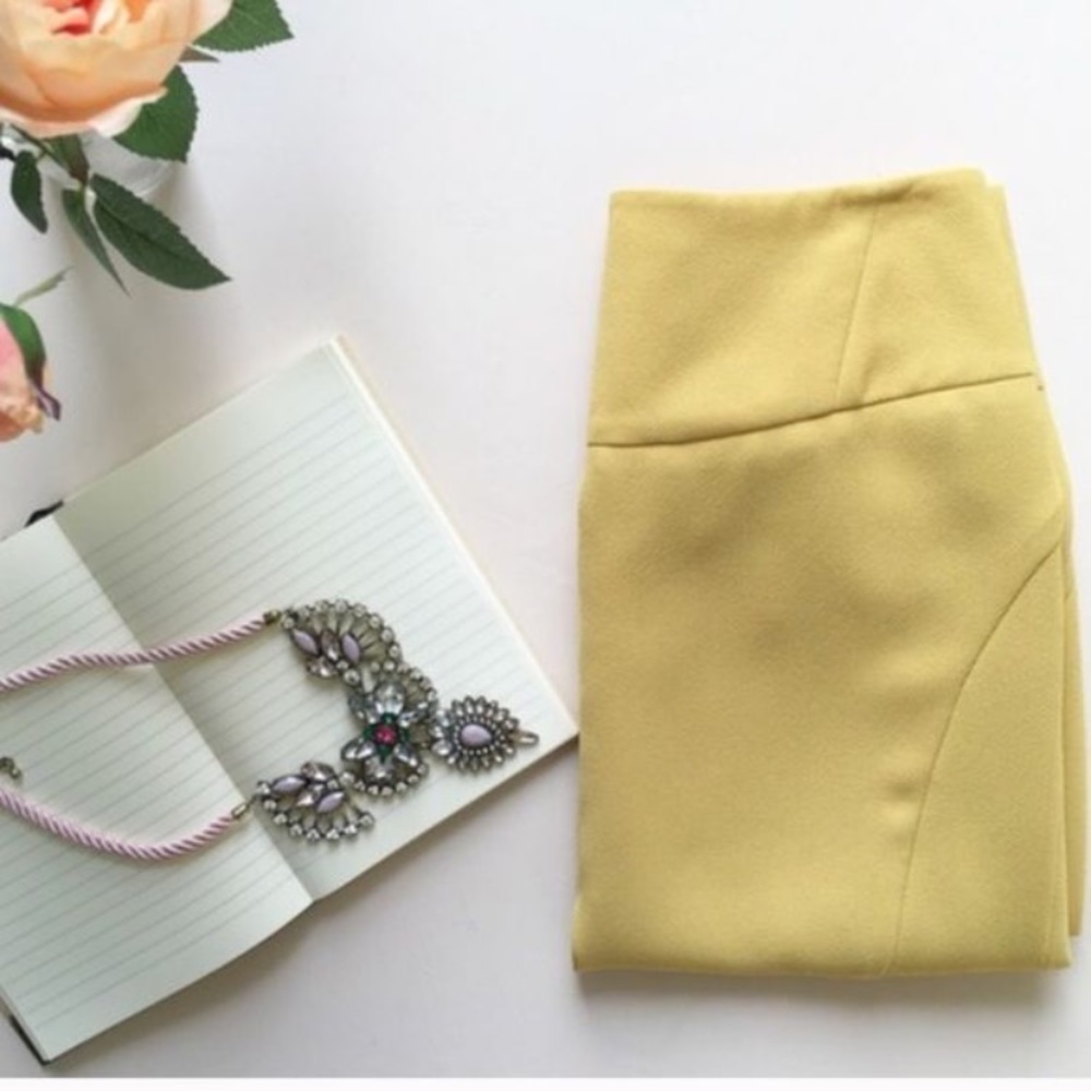 The Limited Beautiful Mustard Pencil Skirt
