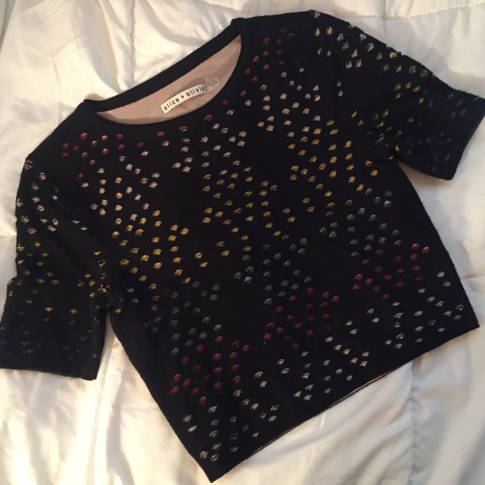 Alice + Olivia multi colored top size S/P