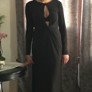 Black stretch floor length gown