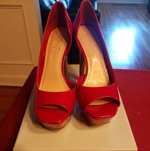 Jessica Simpson red heels