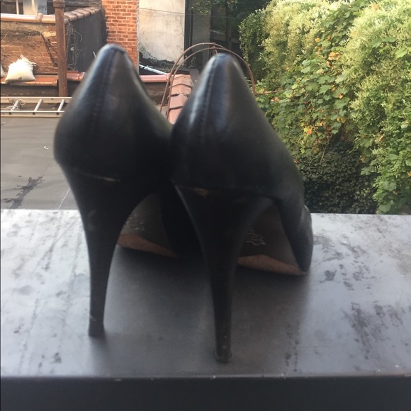 Vintage Y2K Dolce Vita Black Leather Platform Stiletto High Heeled Pumps Shoes - Picture 13 of 15