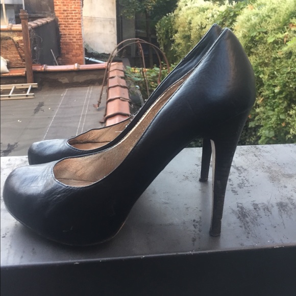 Vintage Y2K Dolce Vita Black Leather Platform Stiletto High Heeled Pumps Shoes - Picture 14 of 15