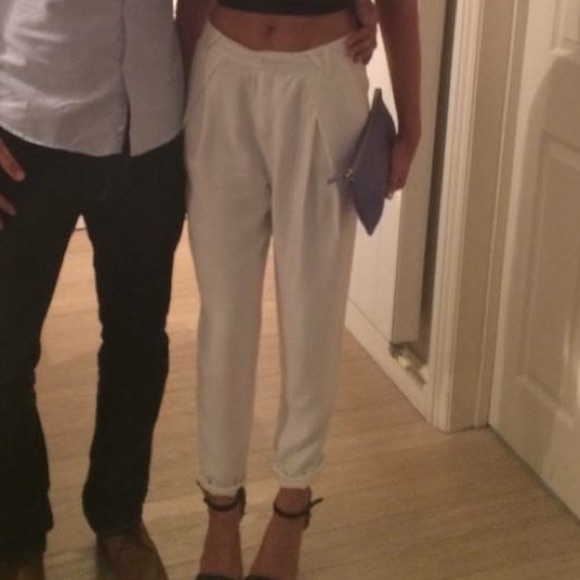 Pull and bear white trousers Clearance