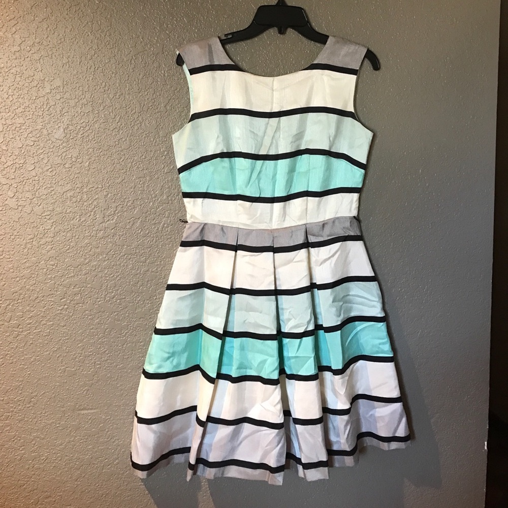 Gorgeous mint stripped fit and flare dress