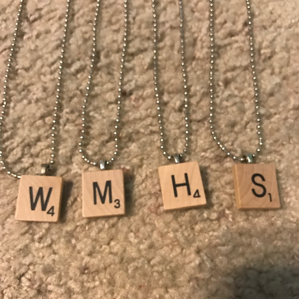 Scrabble necklaces! Handmade never worn!