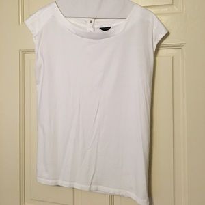 Ann Taylor White T-shirt with Satin Lining