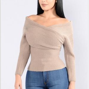 FASHION NOVA off the shoulder sweater