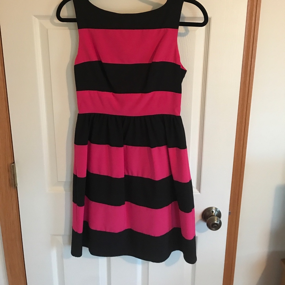 Striped Zip Back Dress