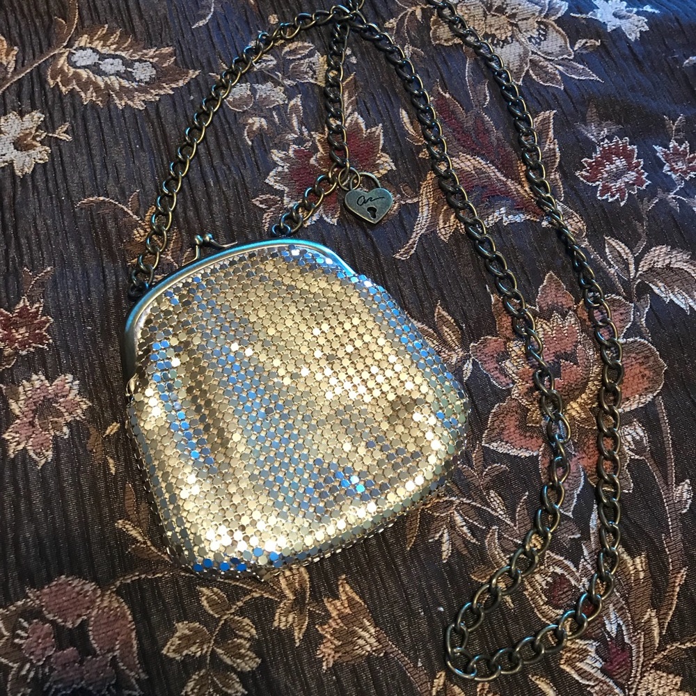 American Rag Gold Chain Mesh Evening Bag