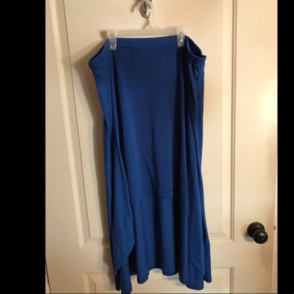 Blue hi-lo skirt