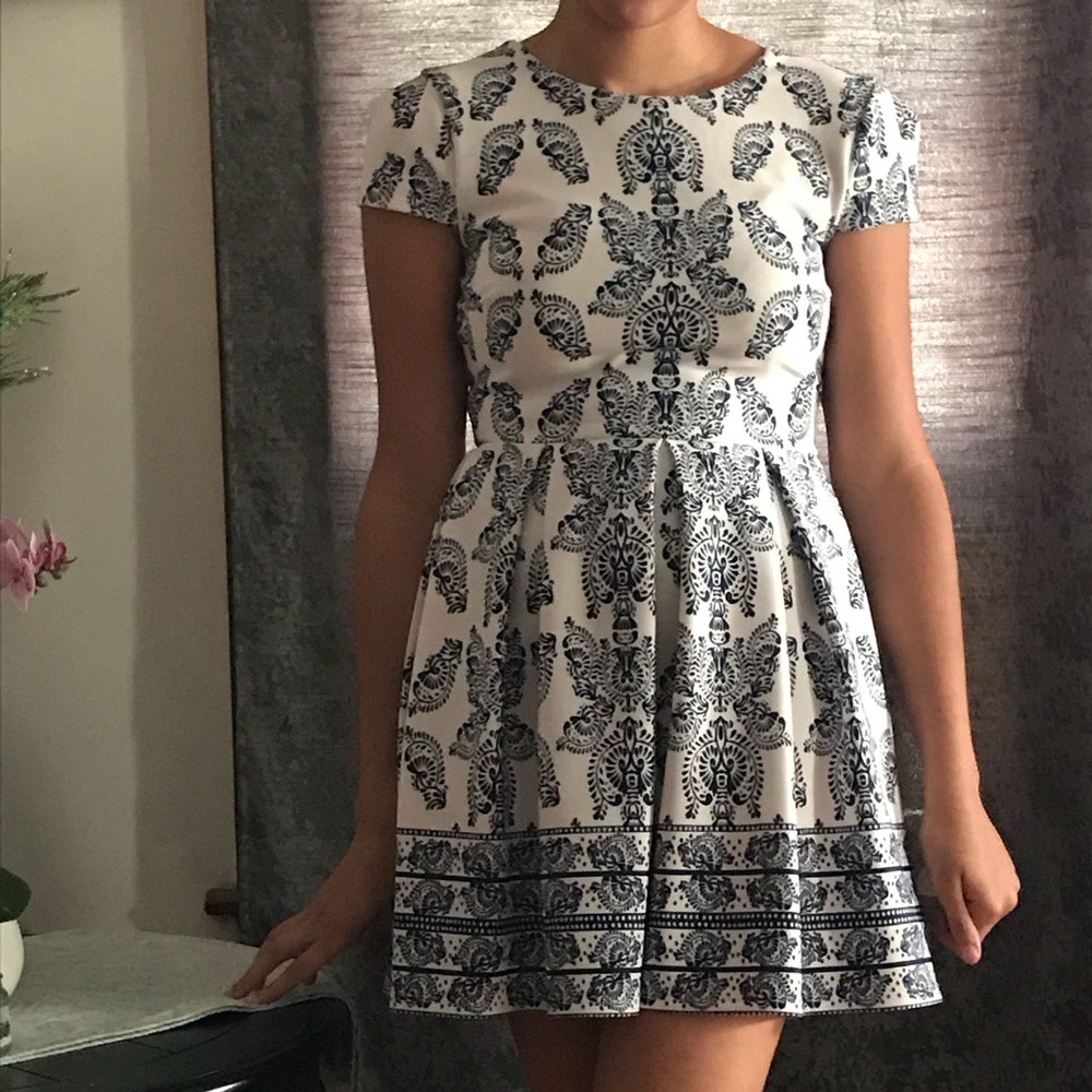 Navy blue/white party dress