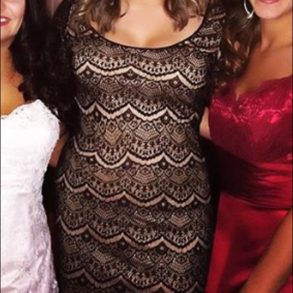 Guess black lace dress