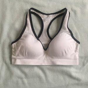 Victoria Secret Pink sports bra black and white.
