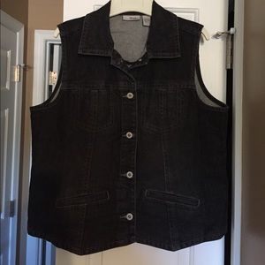 ladies denim vest