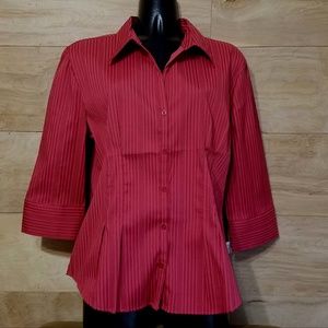 DCC Missy Stretch Tailored Shirt Size L