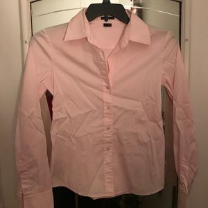 Pale pink THEORY button up blouse size small