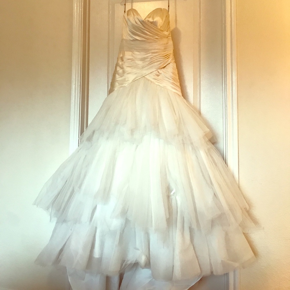 Simone Carvalli Wedding Dress/ Size 10
