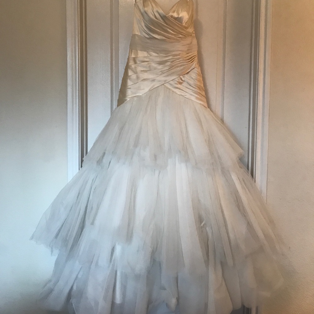 Simone Carvalli Wedding Dress/ Size 10 - Picture 2 of 6