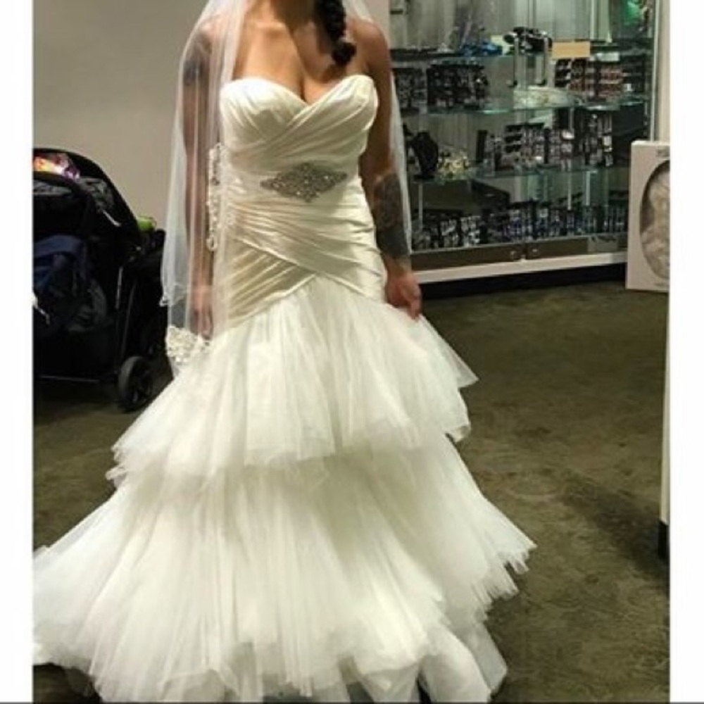 Simone Carvalli Wedding Dress/ Size 10 - Picture 6 of 6