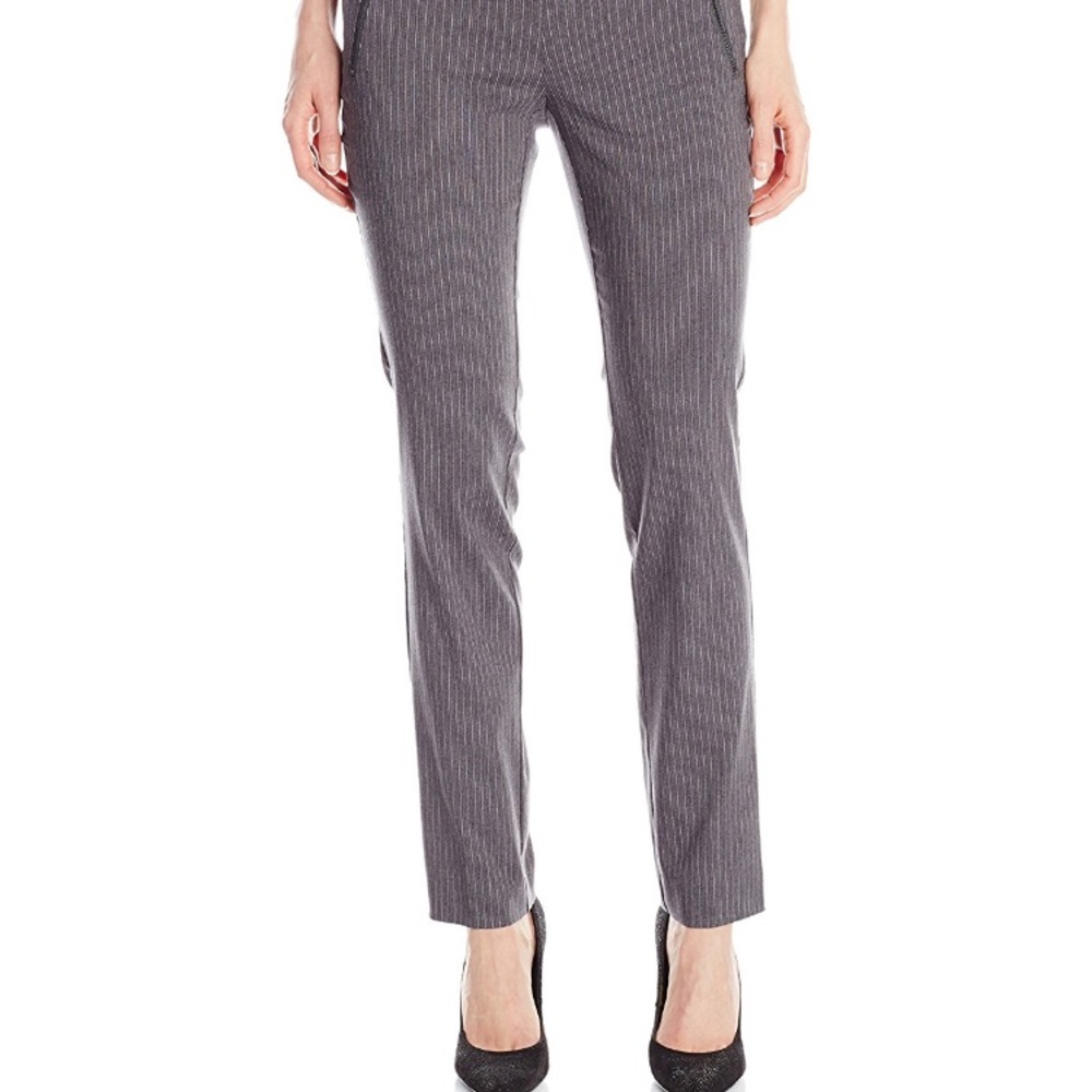 Rafaella Chalk Stripe Power Stretch Slim Leg,