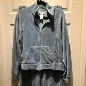 Baby Blue VELOUR 2-pc size LG Sweatsuit