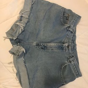 Vintage high rise jean shorts