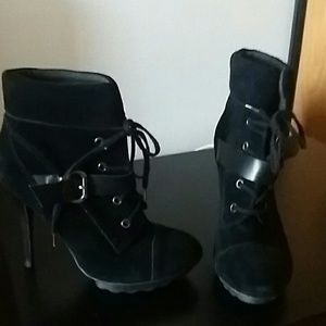 Boots, Black, Guess,