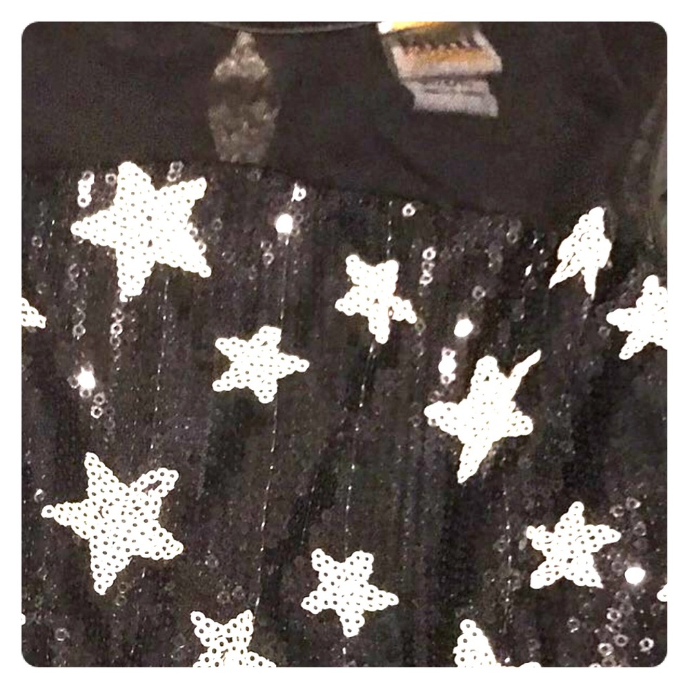 A black sequence dress