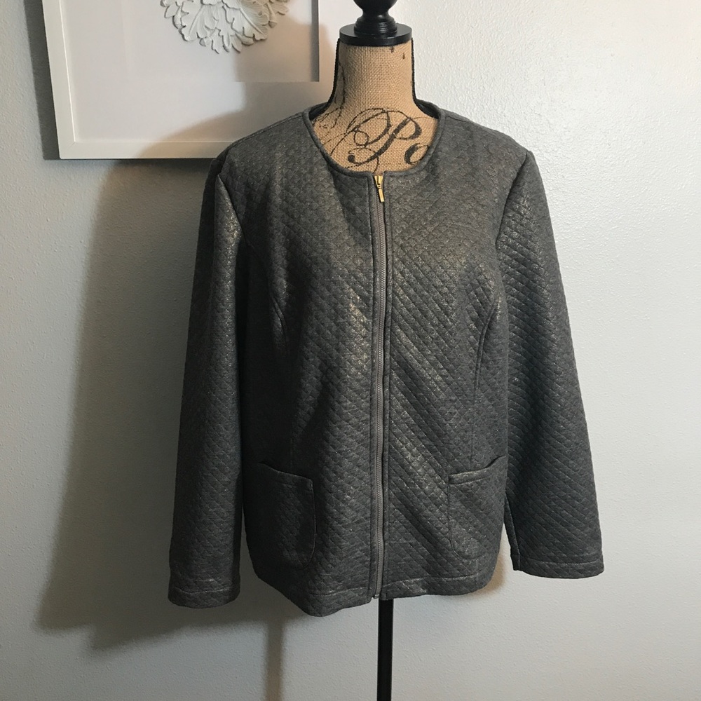 Chico's Quilted Zip Jacket