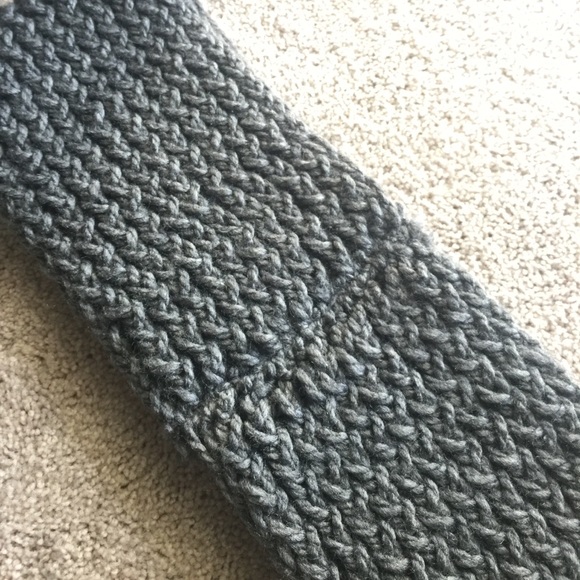 Charcoal Gray Knit Infinity Scarf - Picture 4 of 6