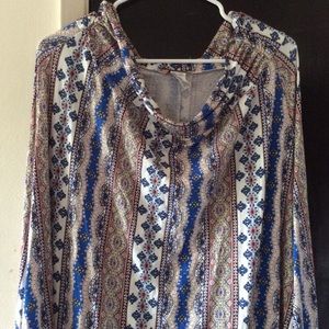 Long printed maxi skirt