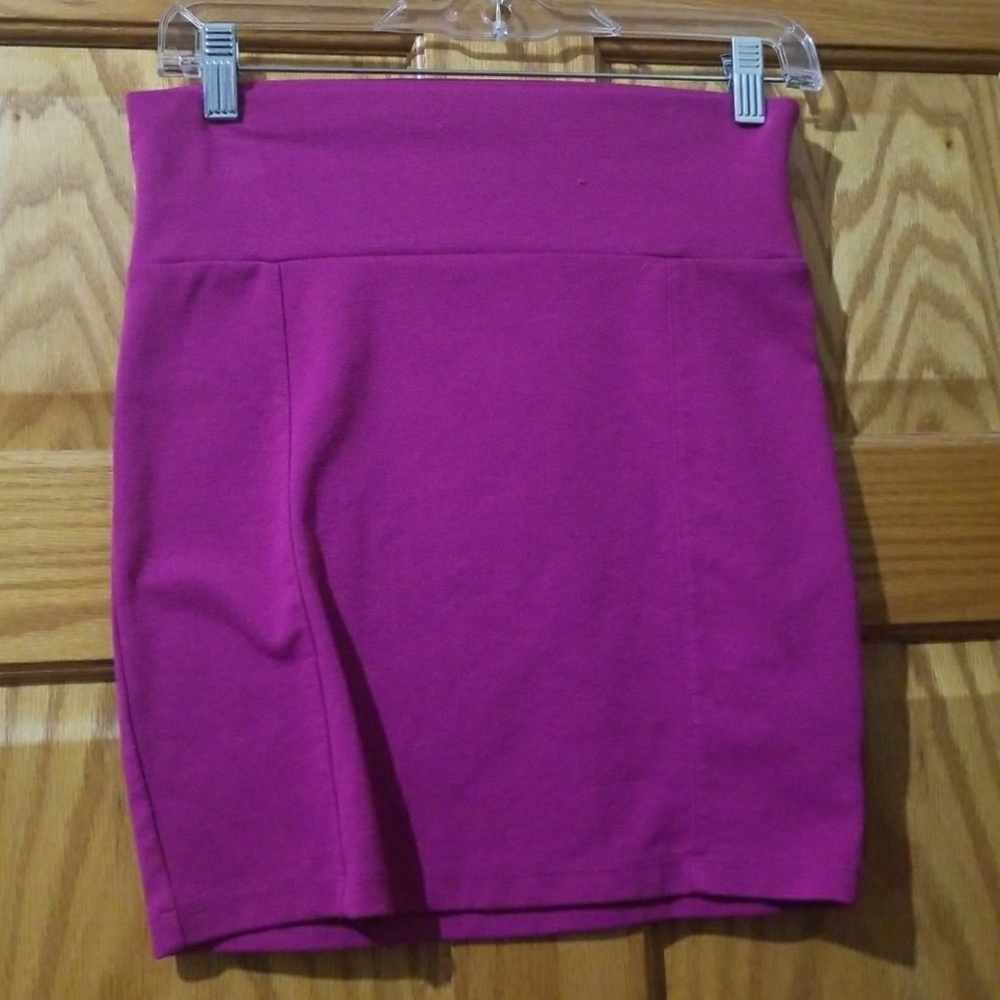 Hot pink(with purple tint) mini skirt
