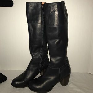 Black tall leather Coclico boots 37