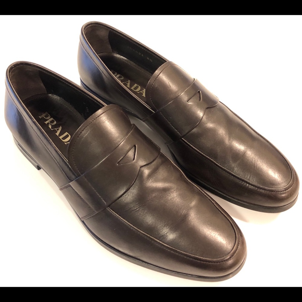 Men’s Prada Penny Loafers with ApronToe US 10