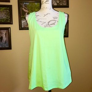 Plus Size Neon Muscle Tank