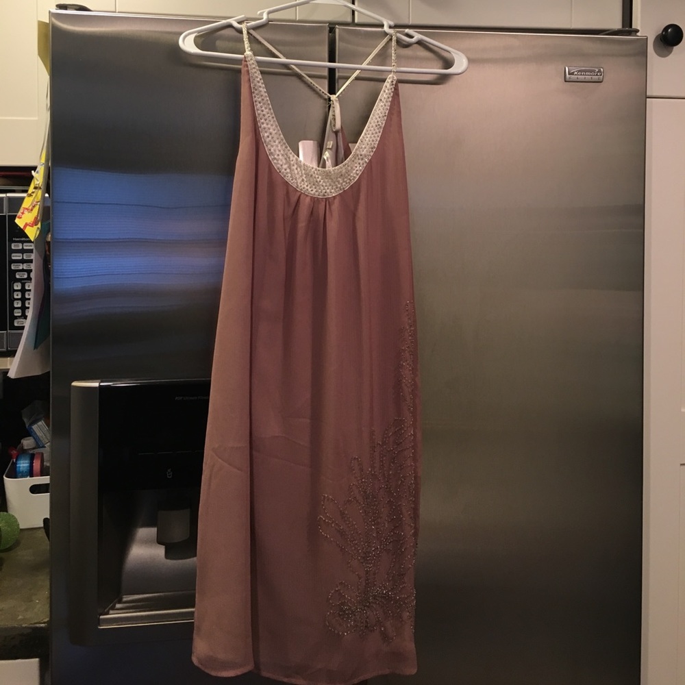 Blush chiffon dress