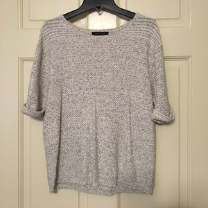 Ann Taylor Navy & White Sweater T-shirt