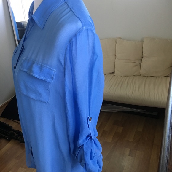 ✨Gypsy 05 sheer button up silk top✨ - Picture 6 of 8