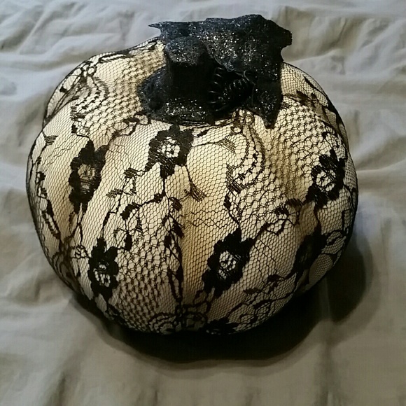 Other - Black and white lacy Halloween pumpkin