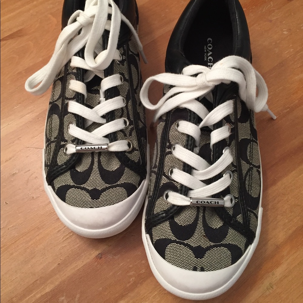 Black Coach sneakers, size 7
