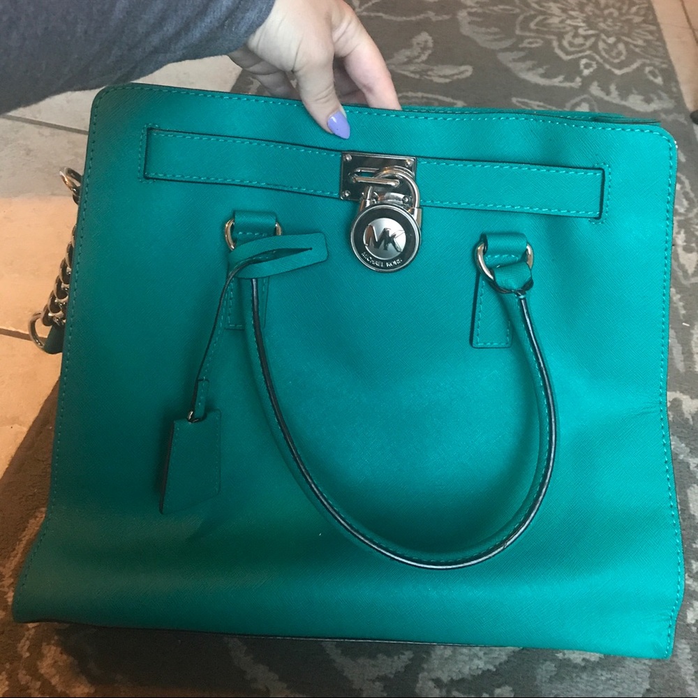 Michael Kors Teal Hamilton Purse